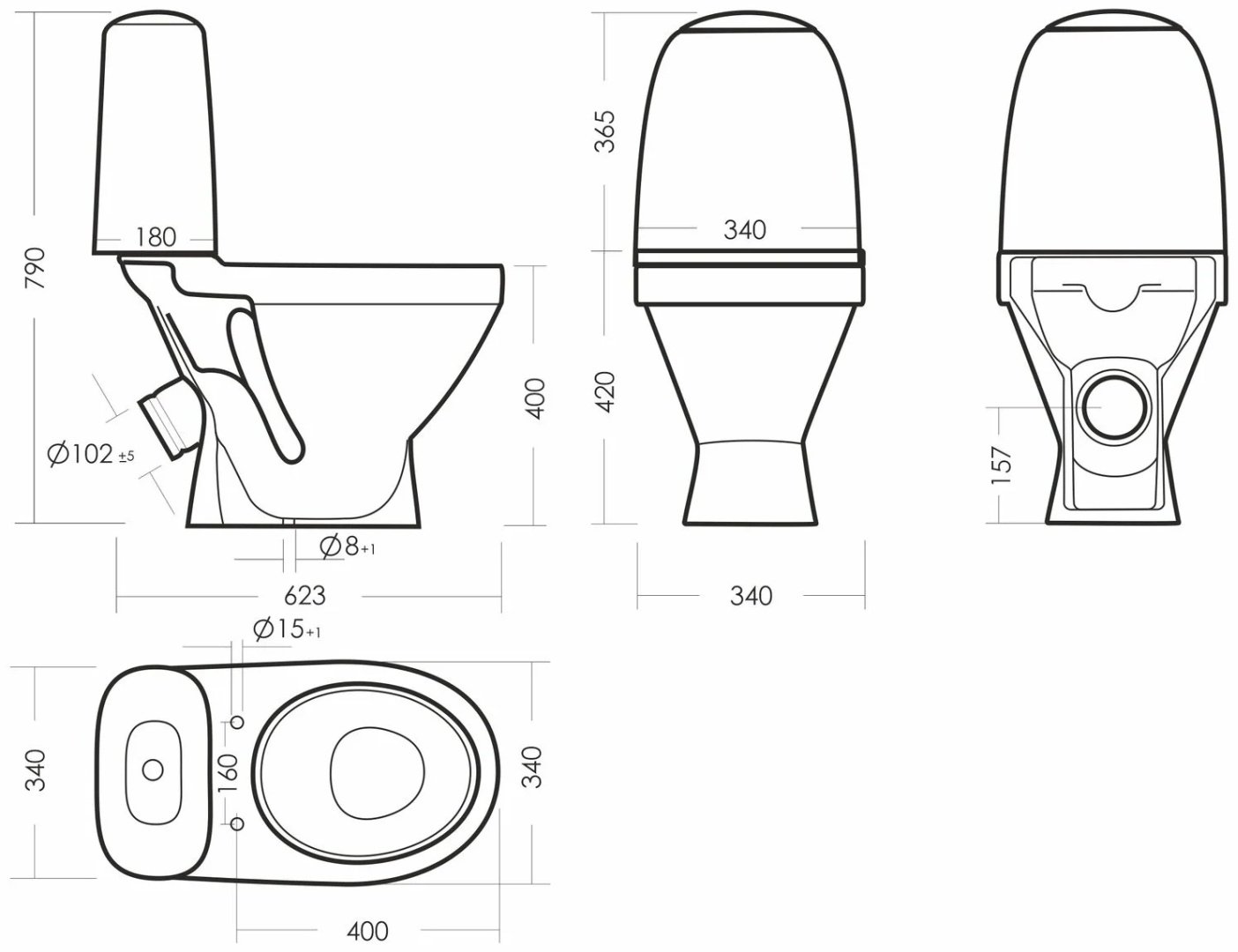 Унитаз Sanita Виктория Комфорт белый