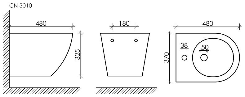 Биде Ceramicanova CN3010 белое купить,216910