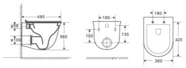 Унитаз WeltWasser Telbach 004 GL-WT с инсталляцией белый купить,285100