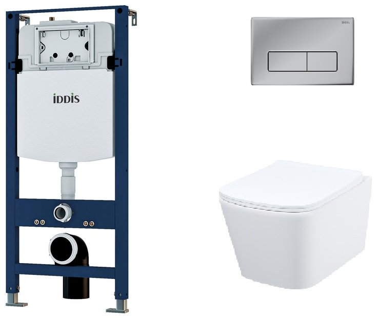 Унитаз Iddis BILRDSEi25 с инсталляцией белый