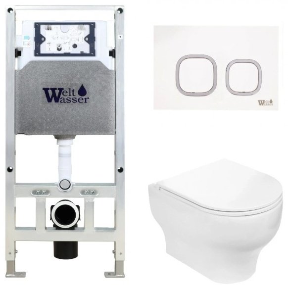 Унитаз WeltWasser Erlenbach 004 GL-WT 506ST с инсталляцией белый