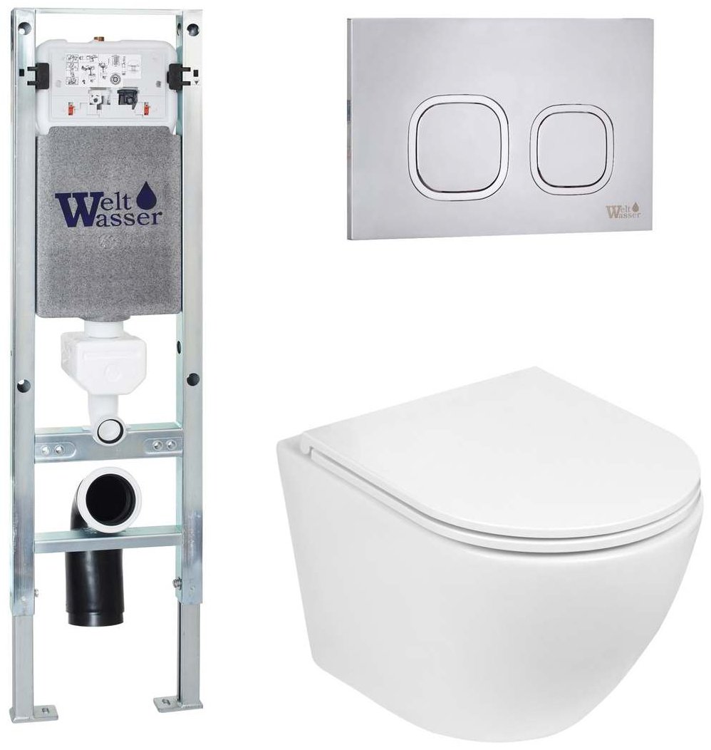 WeltWasser унитаз с инсталляцией MERZBACH 043 MT-WT, санфаянс