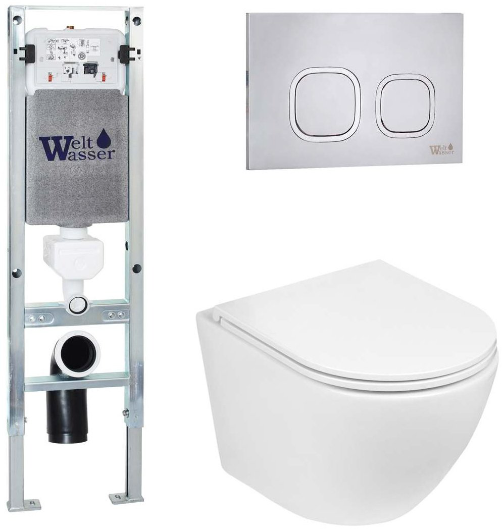 WeltWasser унитаз с инсталляцией MERZBACH 043 MT-WT, санфаянс купить,NaN