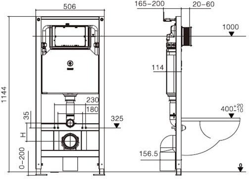 Унитаз WeltWasser Merzbach 043 MT-WT 506ST с инсталляцией белый купить,368900