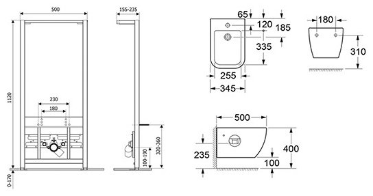 Lavinia Boho биде 77070254, санфарфор