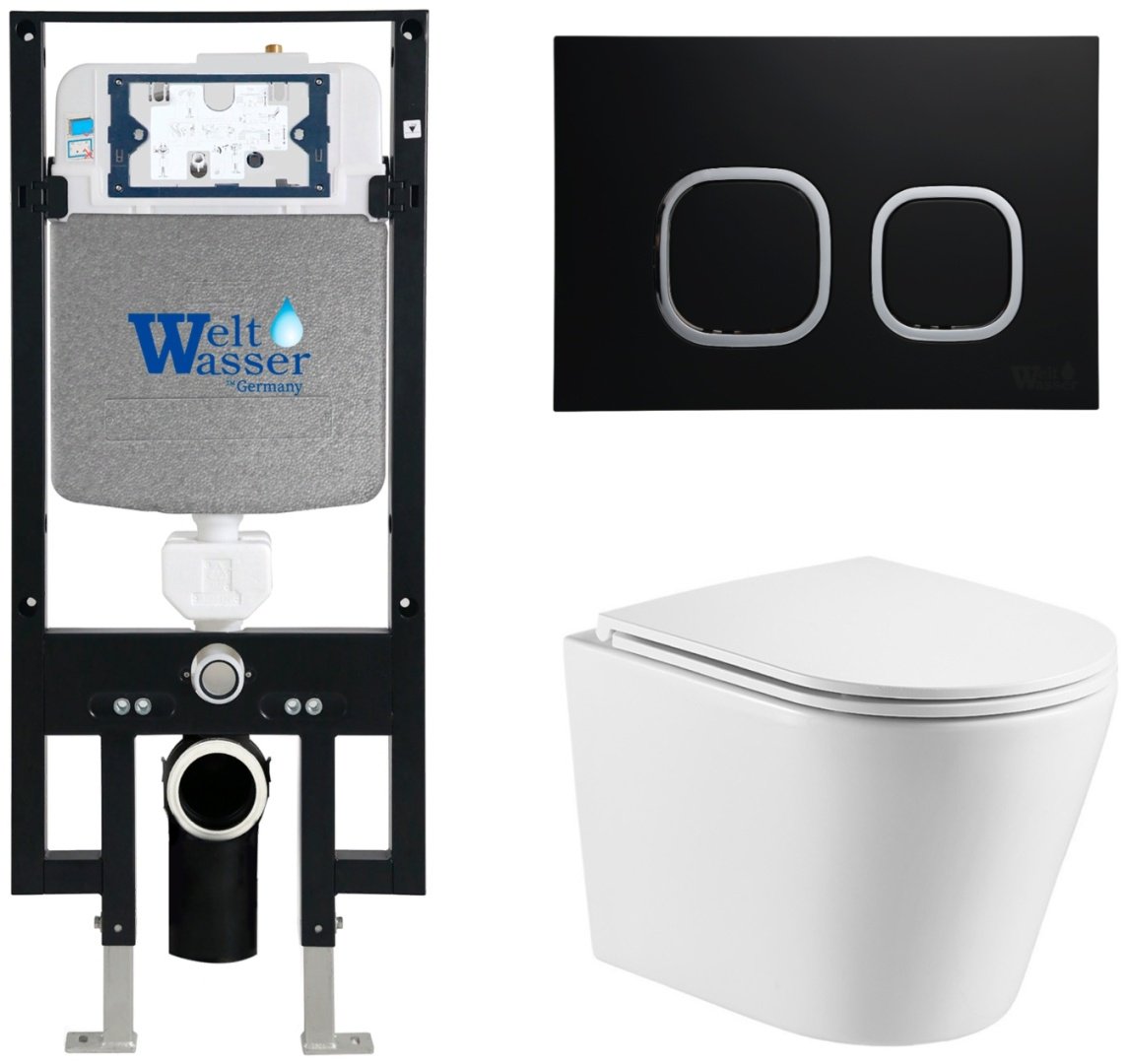 WeltWasser унитаз с инсталляцией SALZBACH 043 GL-WT, санфаянс