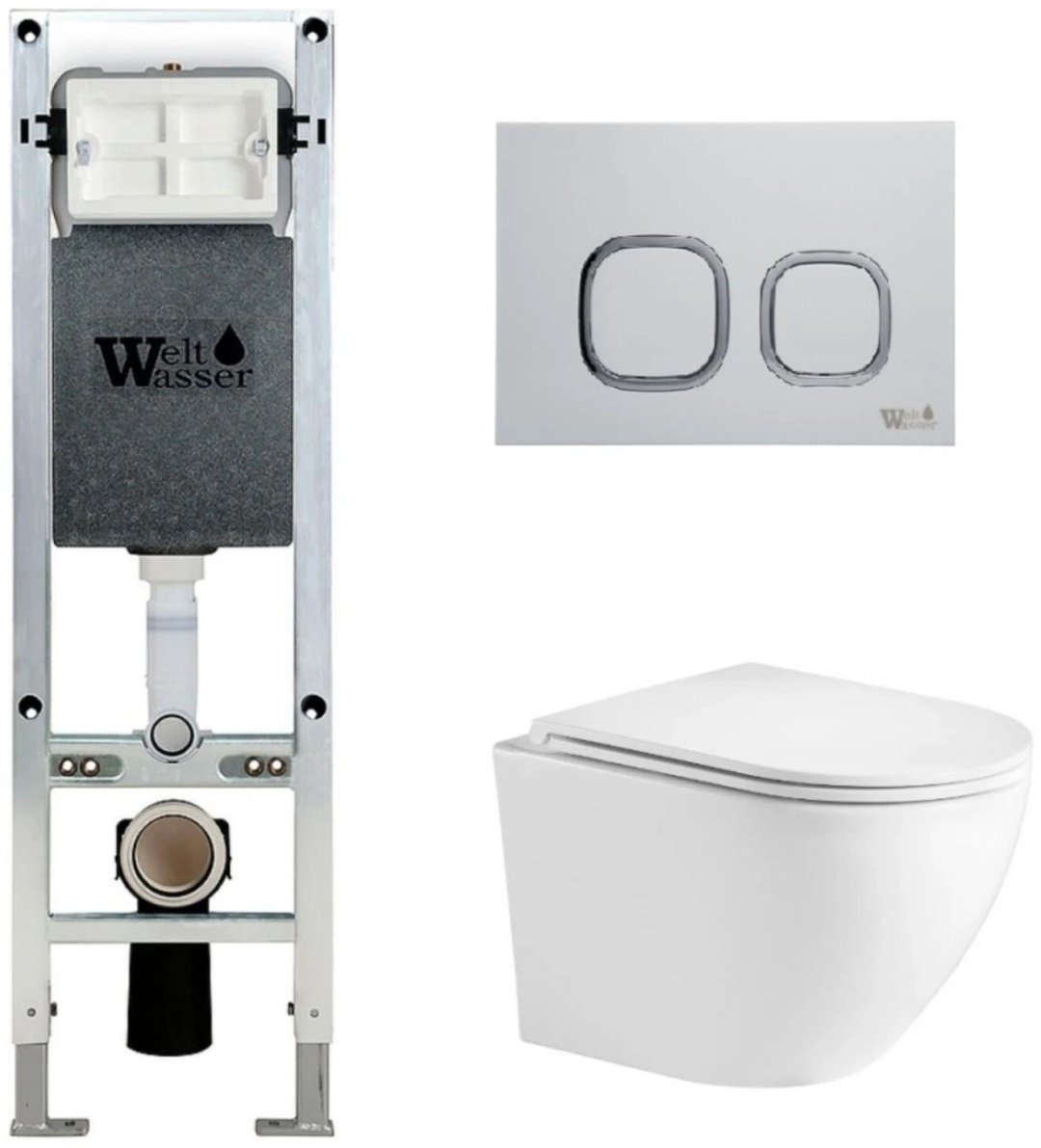 WeltWasser унитаз с инсталляцией Унтаз подвеной MERZBACH 350 ST, санфаянс