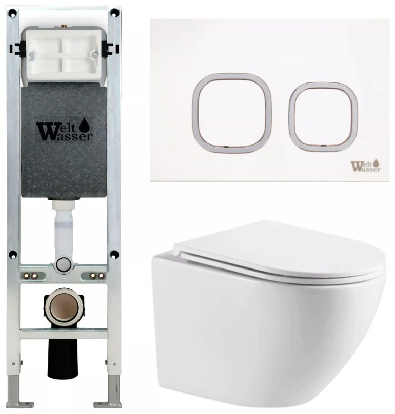 WeltWasser унитаз с инсталляцией MERZBACH 043 MT-WT, санфаянс