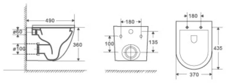 WeltWasser унитаз с инсталляцией MERZBACH 043 MT-WT, санфаянс