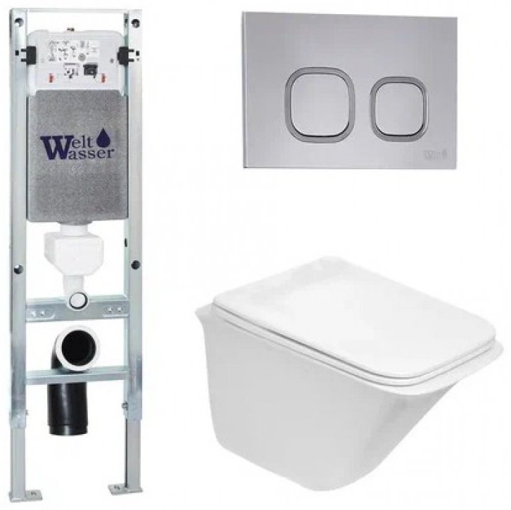 WeltWasser унитаз с инсталляцией ROTBACH 004 GL-WT, санфаянс