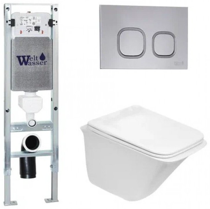 WeltWasser унитаз с инсталляцией ROTBACH 004 GL-WT, санфаянс купить,NaN
