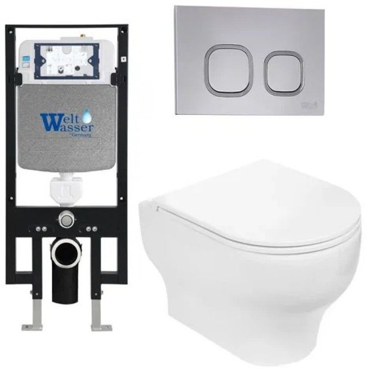 WeltWasser унитаз с инсталляцией ERLENBACH 004 GL-WT, санфаянс
