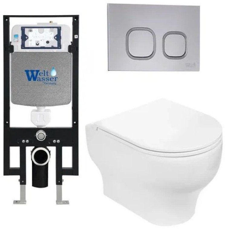 WeltWasser унитаз с инсталляцией ERLENBACH 004 GL-WT, санфаянс