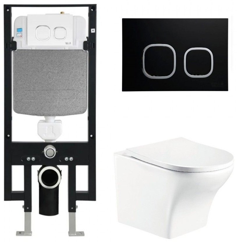 WeltWasser унитаз с инсталляцией ODENBACH 004 GL-WT, санфаянс