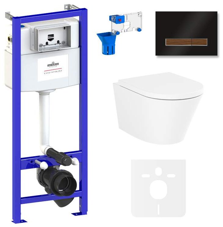 Унитаз Lavinia Boho Relfix Biore Compacto Rimless 75110161 с инсталляцией белый