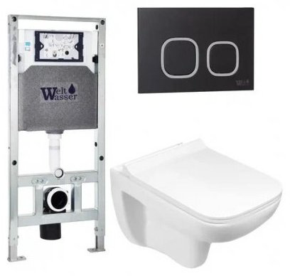 Унитаз WeltWasser Kehlbach 004 GL-WT с инсталляцией белый купить,293200