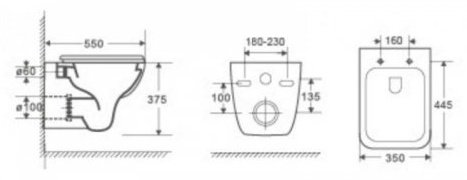 Унитаз WeltWasser Kehlbach 004 GL-WT с инсталляцией белый купить,293200