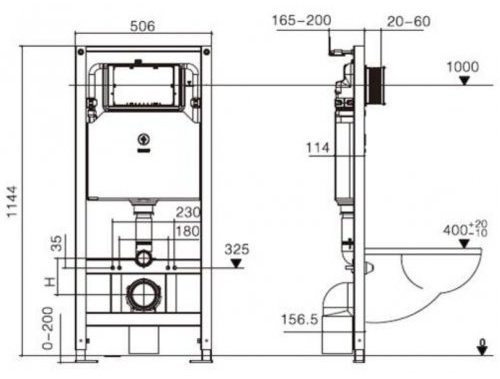 Унитаз WeltWasser Kehlbach 004 GL-WT с инсталляцией белый купить,293200
