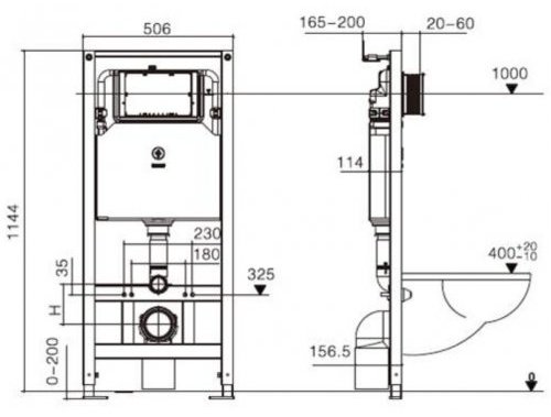 Унитаз WeltWasser Kehlbach 004 GL-WT с инсталляцией белый купить,293200