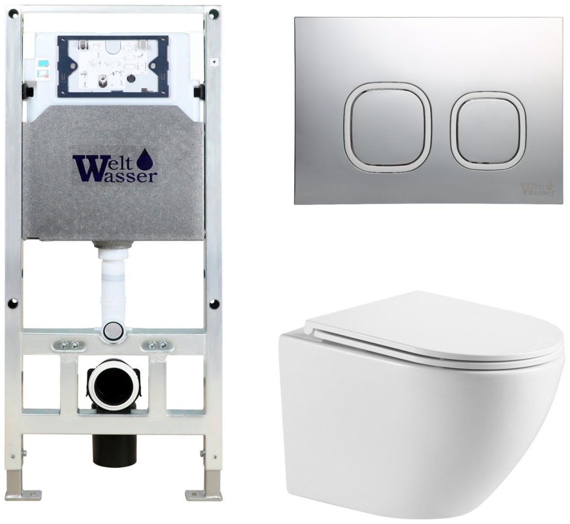 WeltWasser унитаз с инсталляцией Merzbach 043 MT-WT, санфаянс