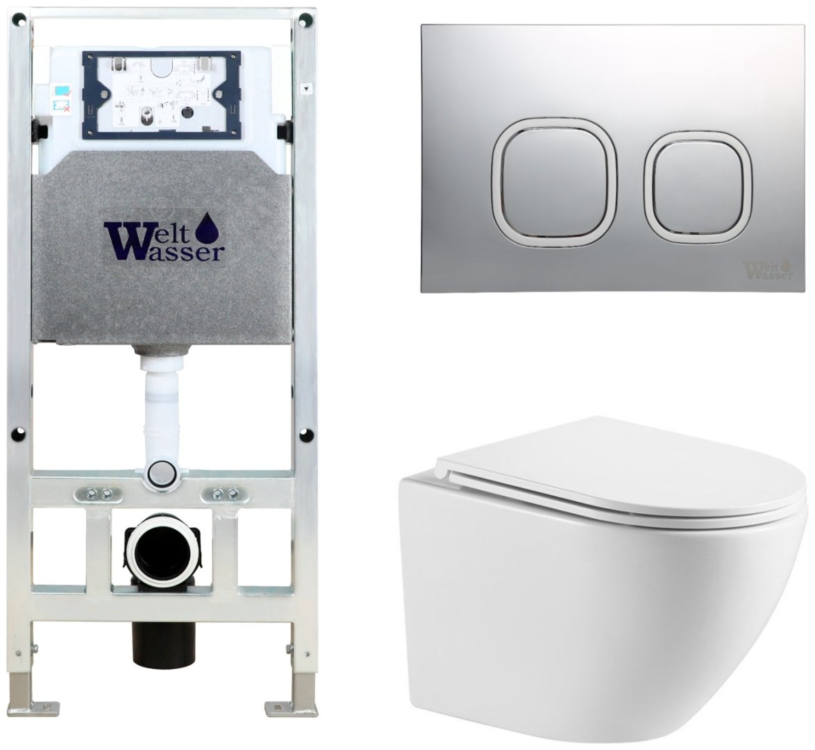 WeltWasser унитаз с инсталляцией Merzbach 043 MT-WT, санфаянс купить,323300