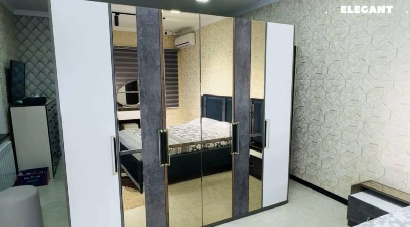 Гарнитур Elegant Спальный гарнитур Рамона 6Д 180х200см белый-цемент купить,NaN