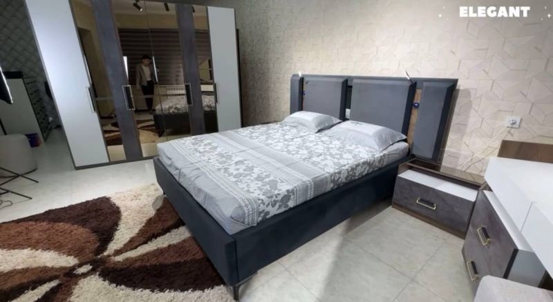 Гарнитур Elegant Спальный гарнитур Рамона 6Д 180х200см белый-цемент купить,NaN