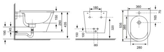 Биде Comforty CF40516 белое