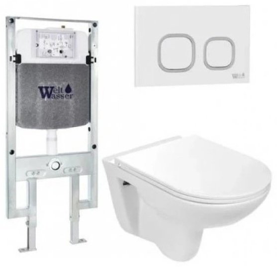 WeltWasser унитаз с инсталляцией BAARBACH AB497ST4, санфаянс