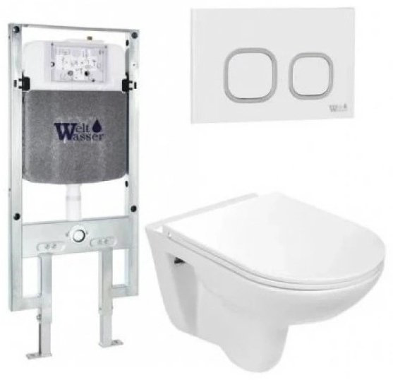 Унитаз WeltWasser Baarbach AB497ST4 с инсталляцией белый купить,229700