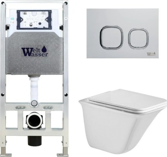 WeltWasser унитаз с инсталляцией ROTBACH 004 GL-WT, санфаянс