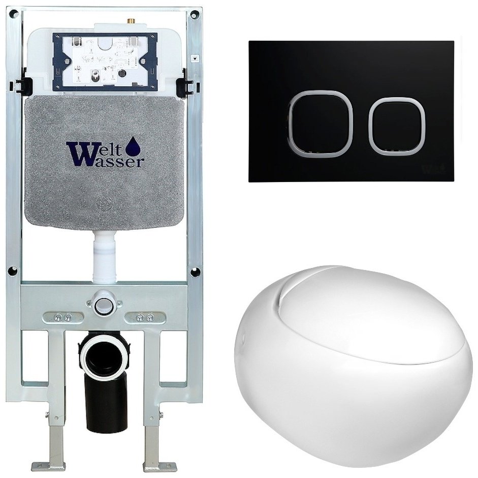 WeltWasser унитаз с инсталляцией JECKENBACH 004 GL-WT, санфаянс
