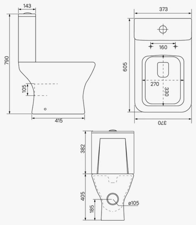 Унитаз Iddis Torr TORRDSEi24 белый
