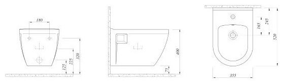 Kale биде IDEA, санфаянс