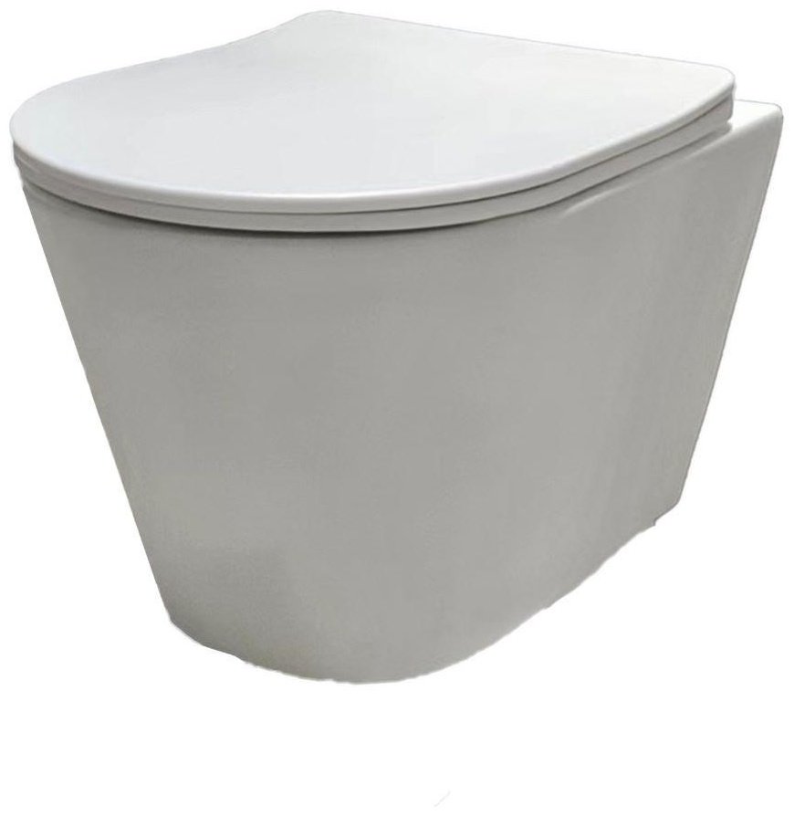 Унитаз подвесной YHJ-002 (матовый белый) (сиденье в комплекте)