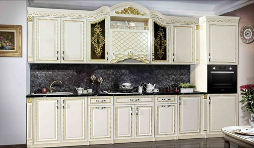 Кухонный гарнитур Elegant Ясмина, 320x240х60 см, ЛДСП, бежевый