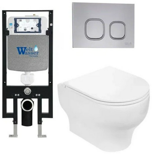 WeltWasser унитаз с инсталляцией ERLENBACH 004 GL-WT, санфаянс