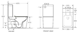 Унитаз-компакт WeltWasser WW Gelbach GELBACH 001 XL MT-BL черный