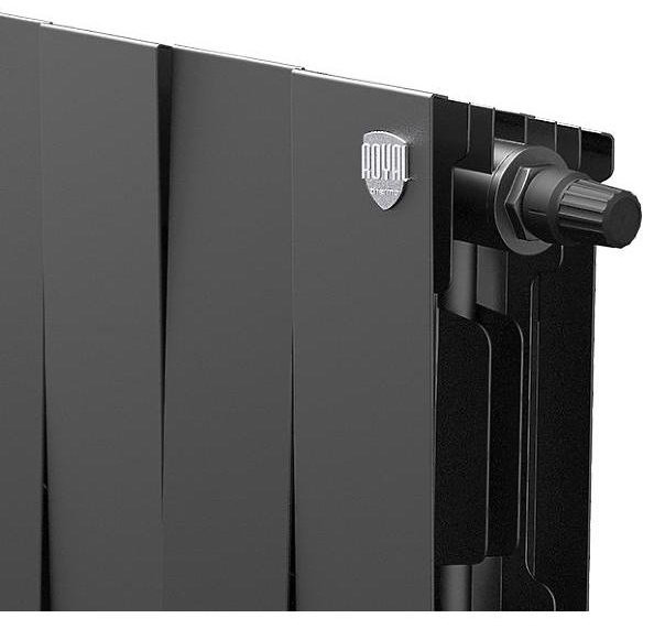 Радиатор Royal Thermo секционный Noir Sable 20 Danfoss алюминиевый, стальной, кол-во секций: 20 купить,233300