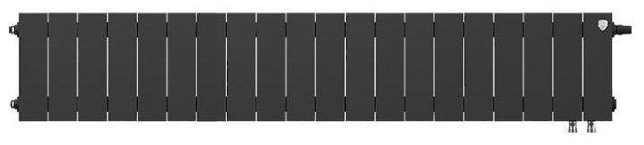 Радиатор Royal Thermo секционный Noir Sable 20 Danfoss алюминиевый, стальной, кол-во секций: 20