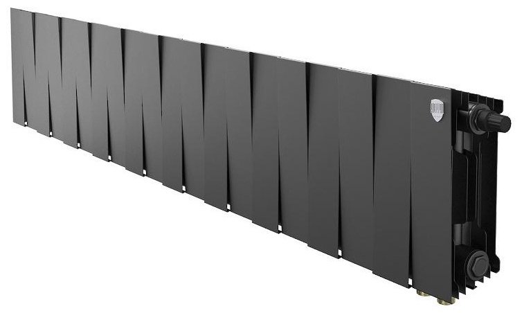 Радиатор Royal Thermo секционный Noir Sable 20 Danfoss алюминиевый, стальной, кол-во секций: 20