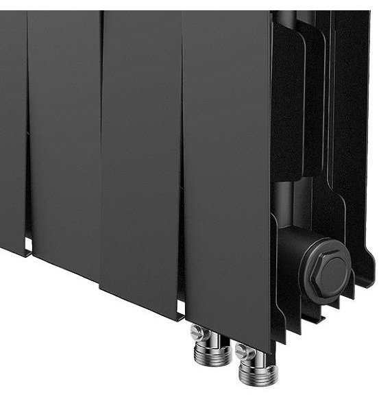Радиатор Royal Thermo секционный Noir Sable 20 Danfoss алюминиевый, стальной, кол-во секций: 20 купить,233300