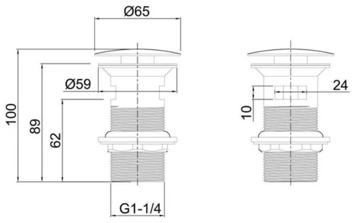 Донный клапан с переливом PRIORITY 5.31023-MG 1 1/4 купить,NaN
