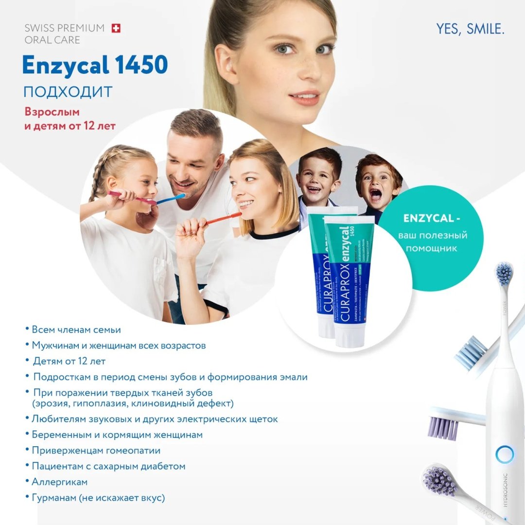 CURAPROX зубная паста Enzycal 1450 75 мл