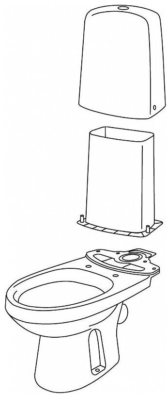 Оскольская Керамика унитаз-компакт Леда ЛЮКС белый, санфарфор
