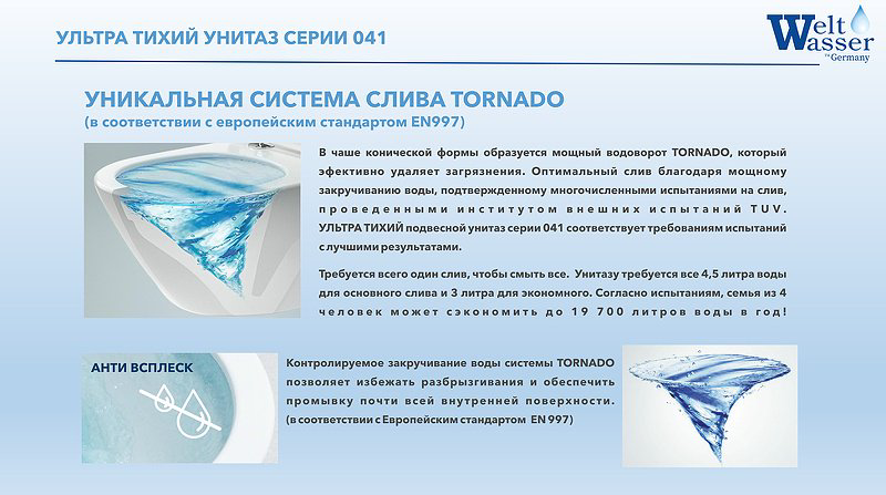 Унитаз WeltWasser AS497ST22 с инсталляцией серый купить,NaN