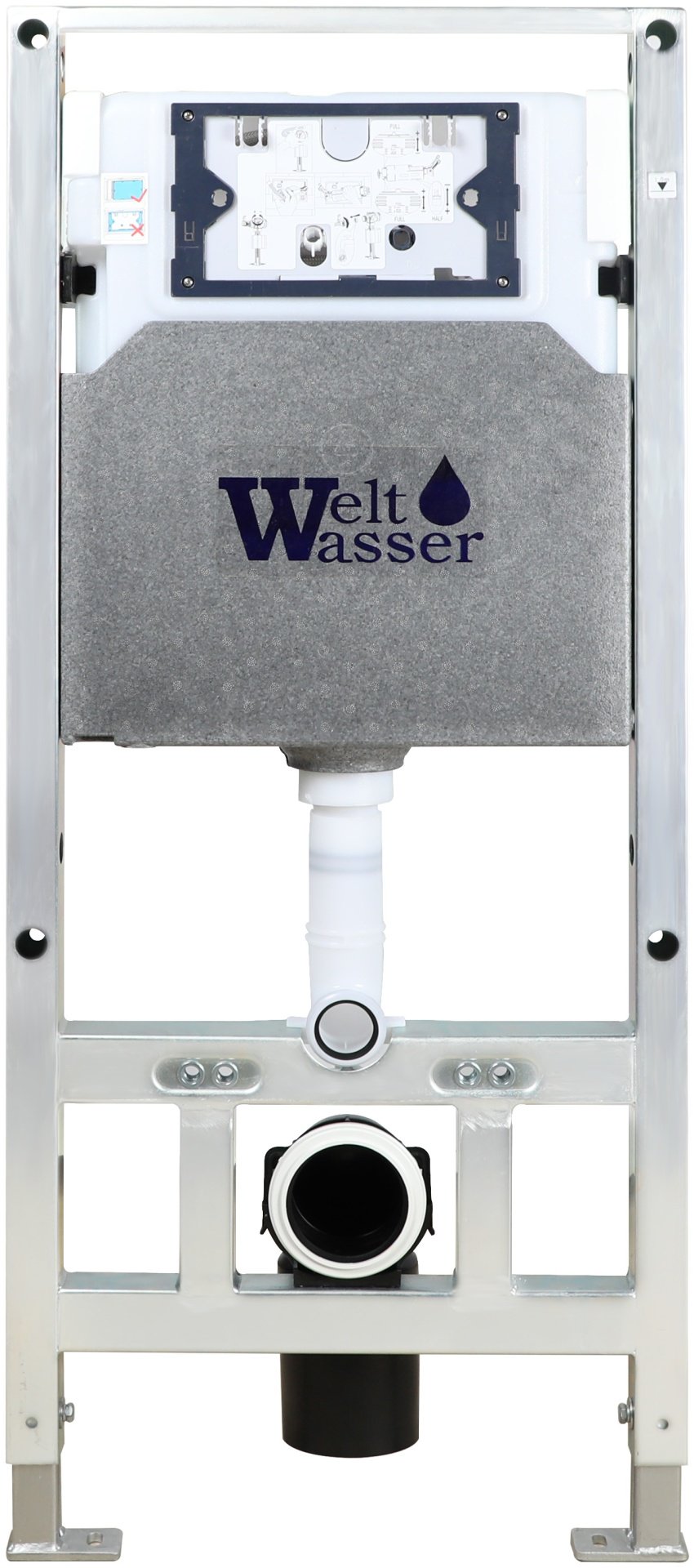 Унитаз WeltWasser Merzbach AM506ST65 с инсталляцией серый