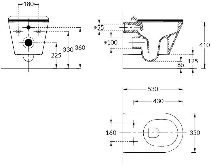 Унитаз Kerama Marazzi Plaza Modern белый