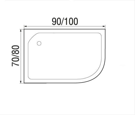 Душевой поддон KABINKA.KZ WEMOR 100/70/24 L 100x70 низкий купить,126800
