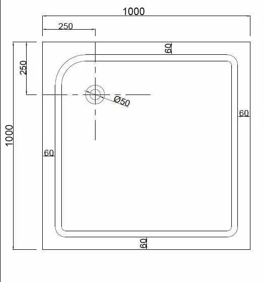 Душевой поддон Niagara NG-100-100Q 100x100 низкий